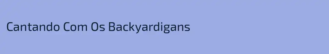 Cantando Com Os Backyardigans